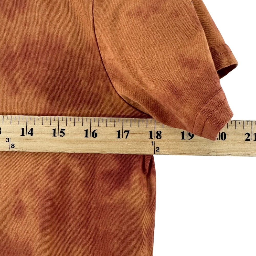 Pact Womens Organic Cotton Tie Dye Scoop Neck Short Sleeve T-Shirt Rust Orange M - Picture 4 of 7